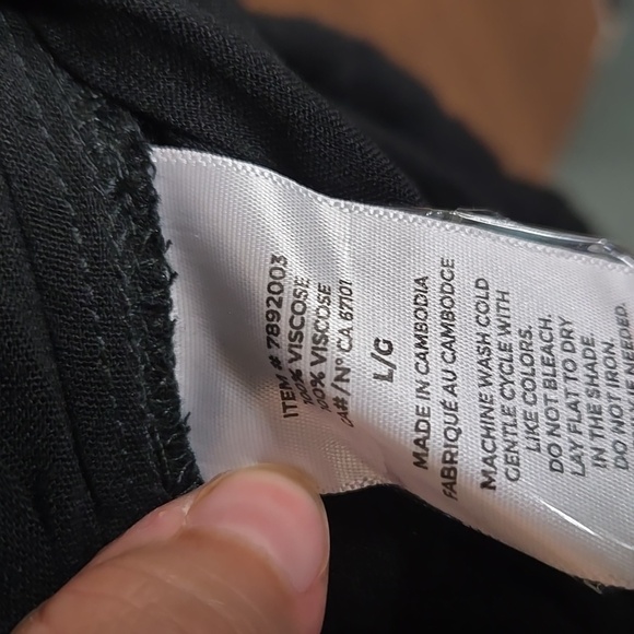 Hurley Size L Black Maxi Length Sleeveless Dress - Picture 8 of 9